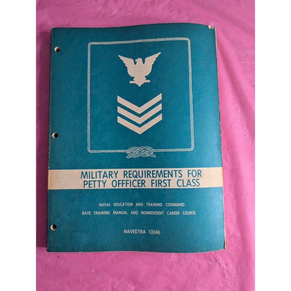 Vintage 1984 US NAVY Military Requirements for Petty officer First Class book